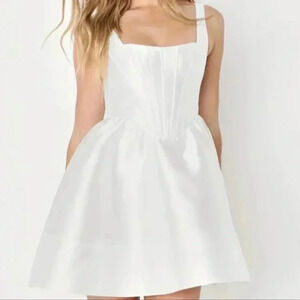 Lulu's White Bubbly Love Mini Dress